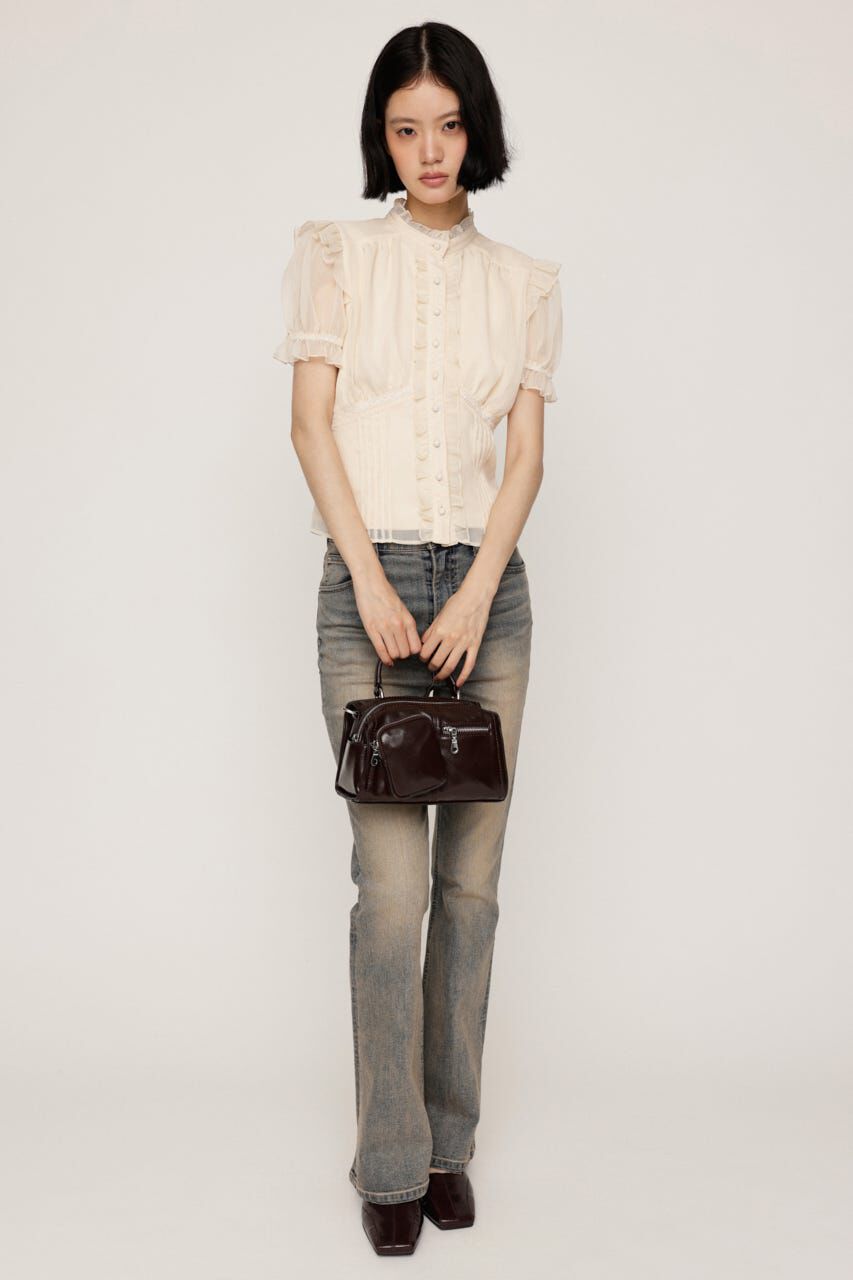 SLY「GATHER FRILL H／N PUFF ブラウス」|シャツ・ブラウス|