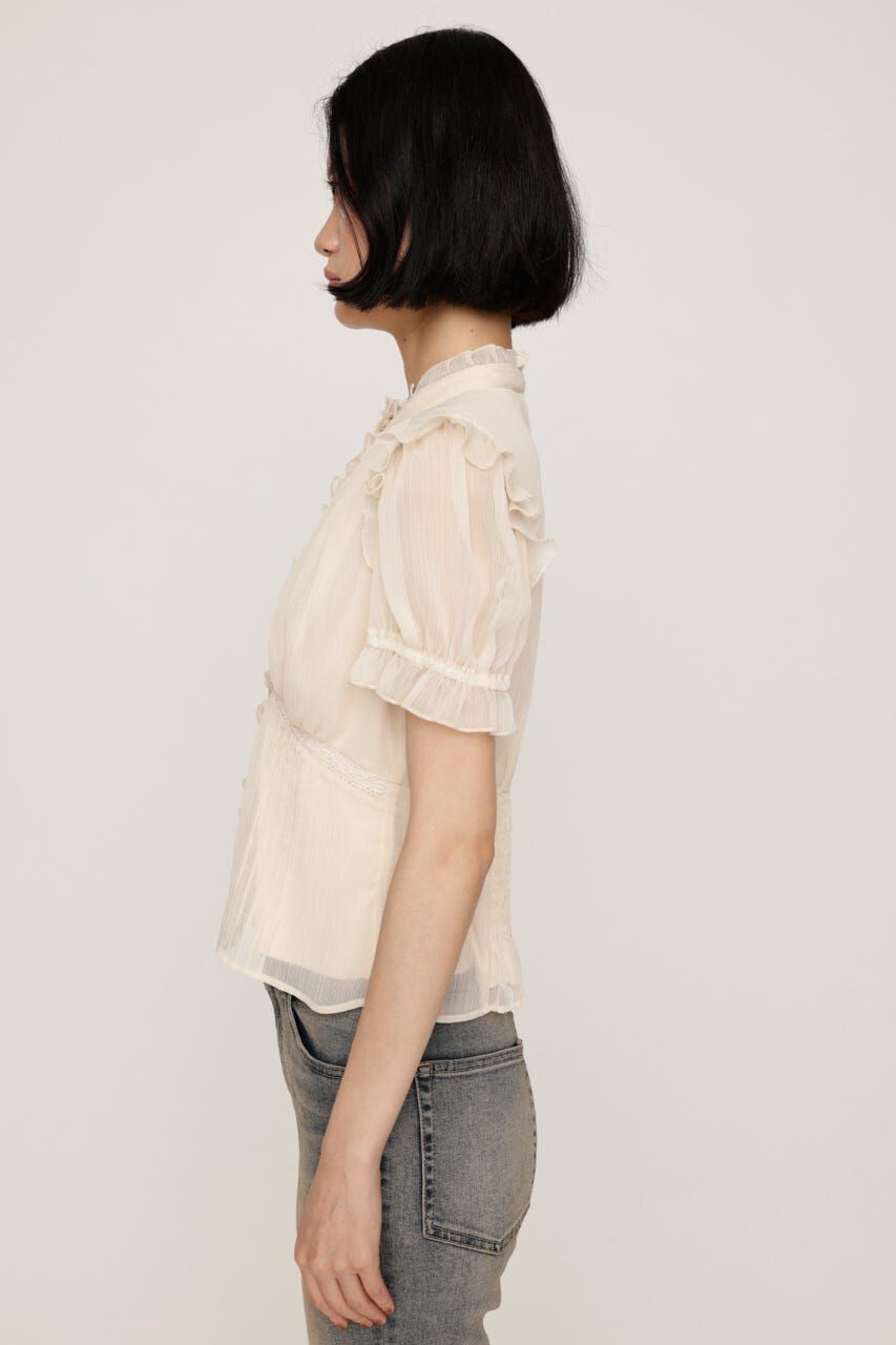 SLY「GATHER FRILL H／N PUFF ブラウス」|シャツ・ブラウス|