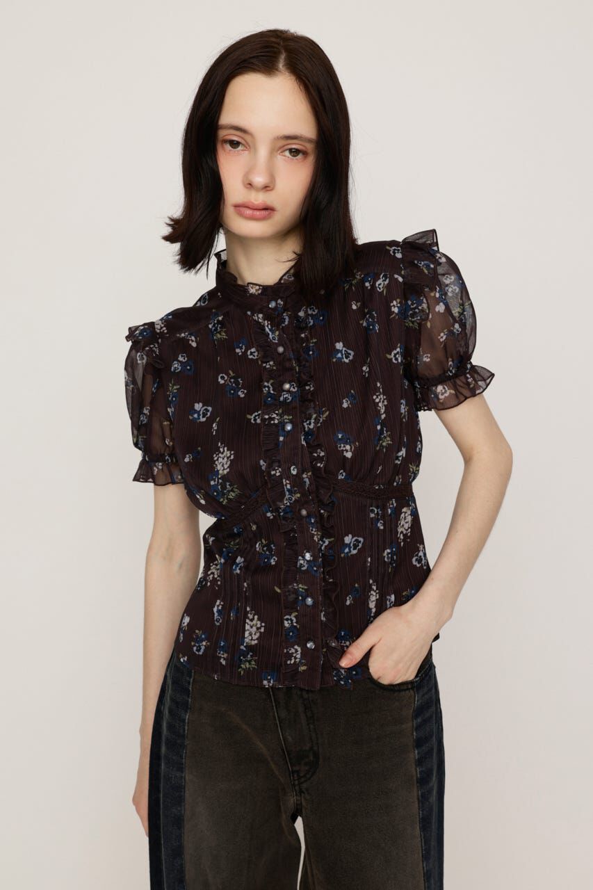 SLY「GATHER FRILL H／N PUFF ブラウス」|シャツ・ブラウス|