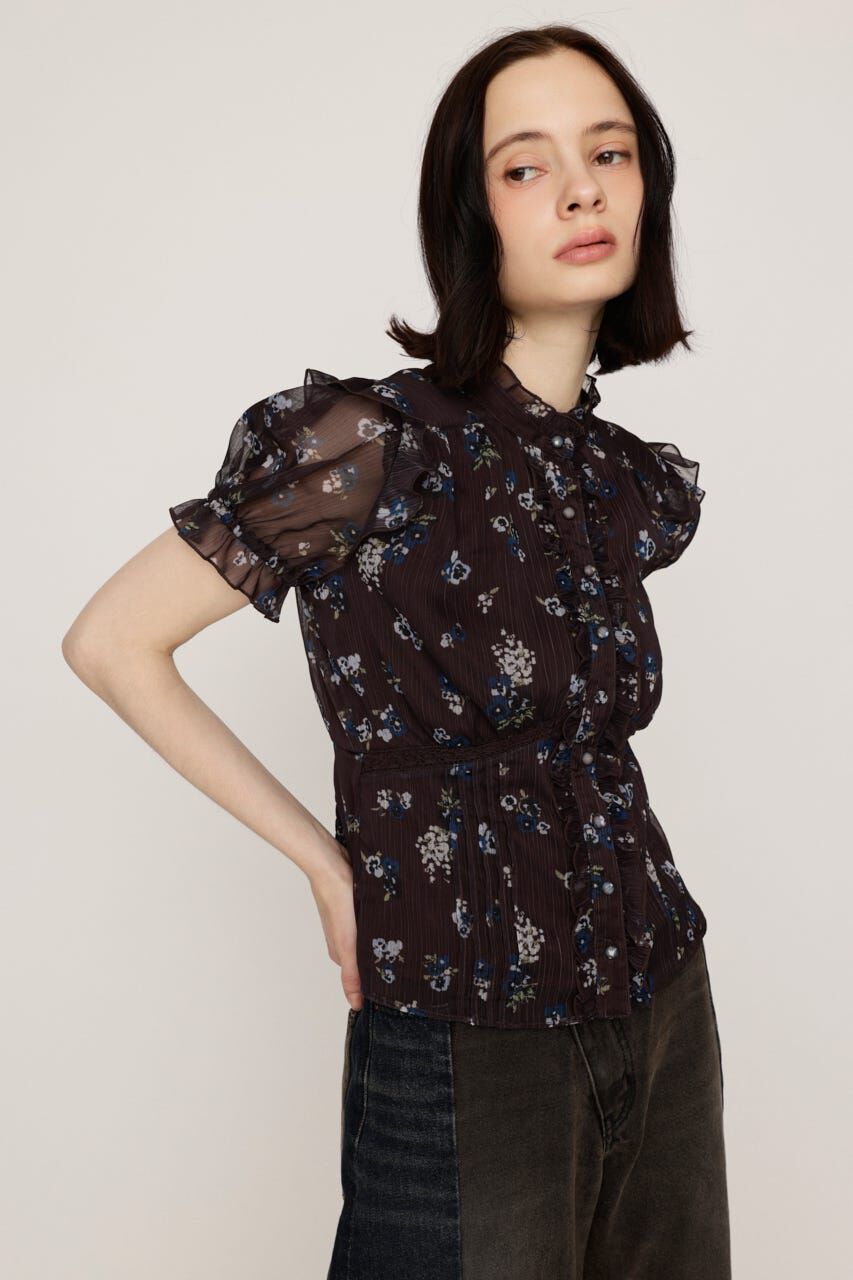 SLY「GATHER FRILL H／N PUFF ブラウス」|シャツ・ブラウス|