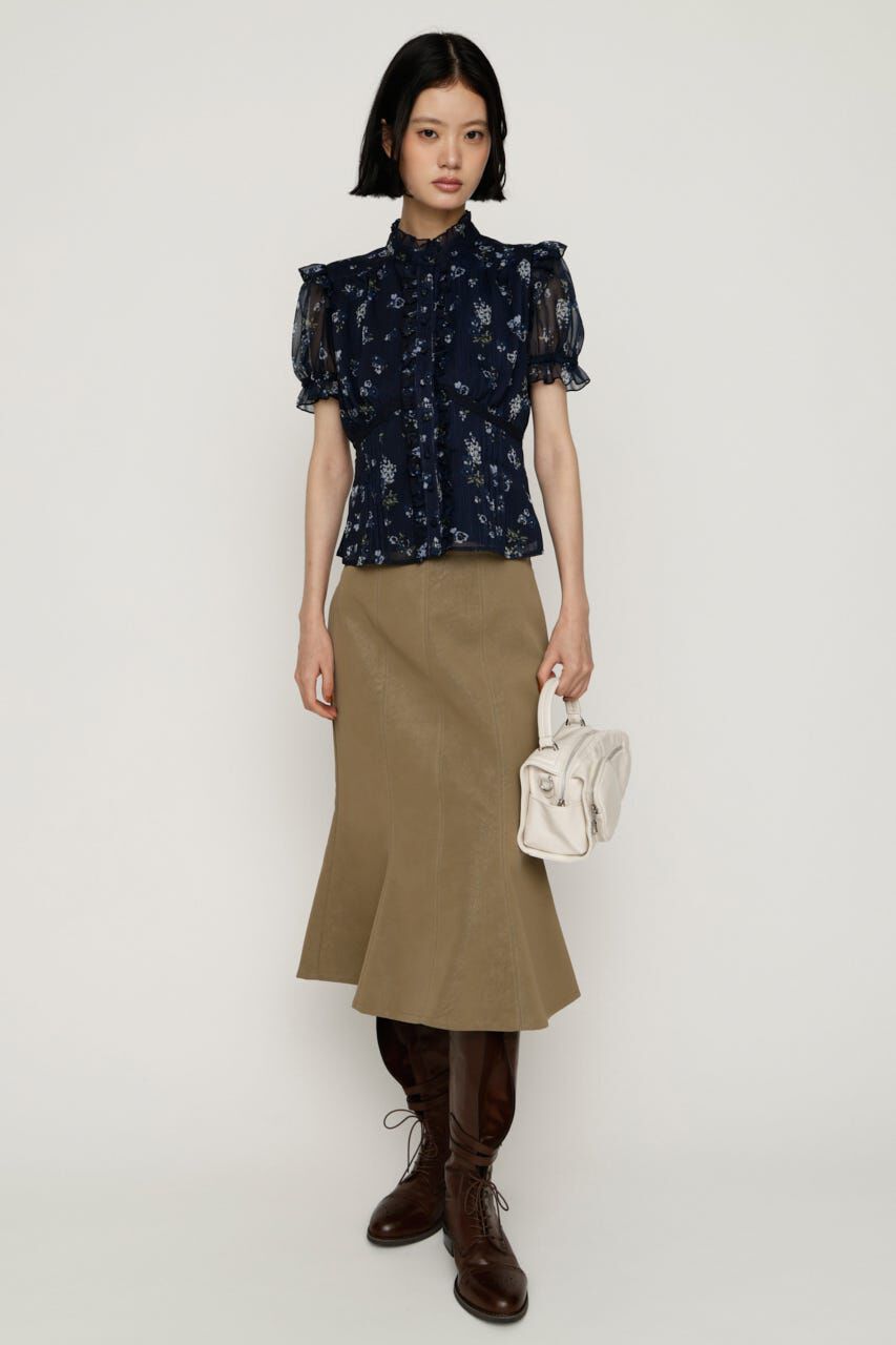 SLY「GATHER FRILL H／N PUFF ブラウス」|シャツ・ブラウス|