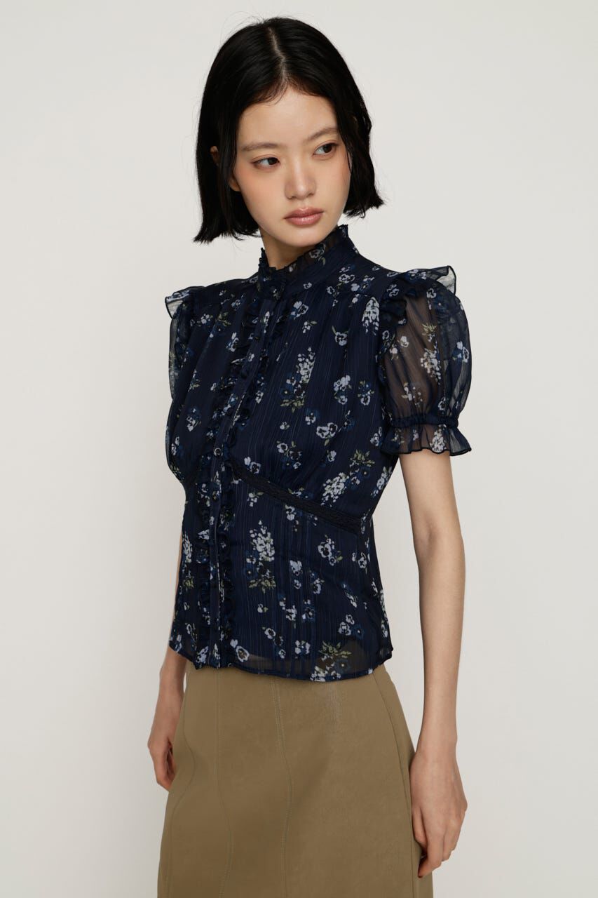 SLY「GATHER FRILL H／N PUFF ブラウス」|シャツ・ブラウス|