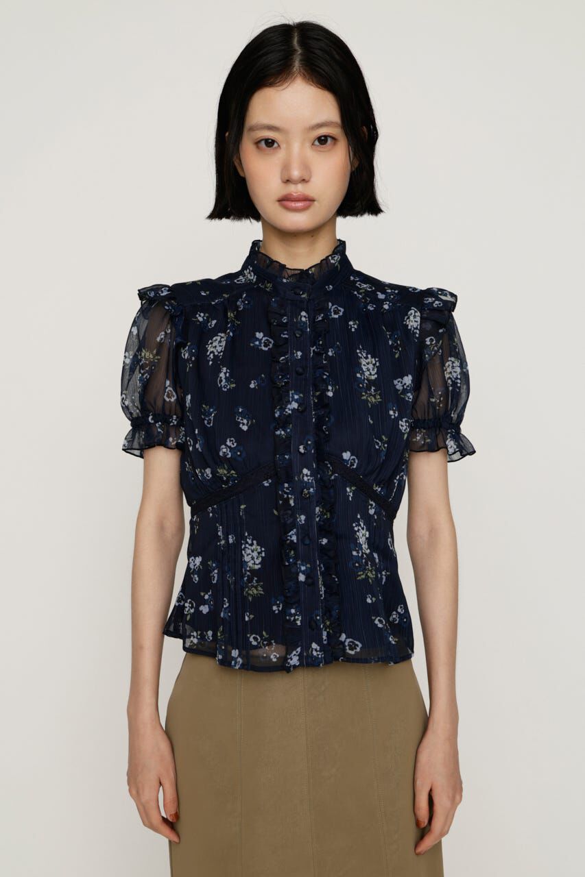 SLY「GATHER FRILL H／N PUFF ブラウス」|シャツ・ブラウス|