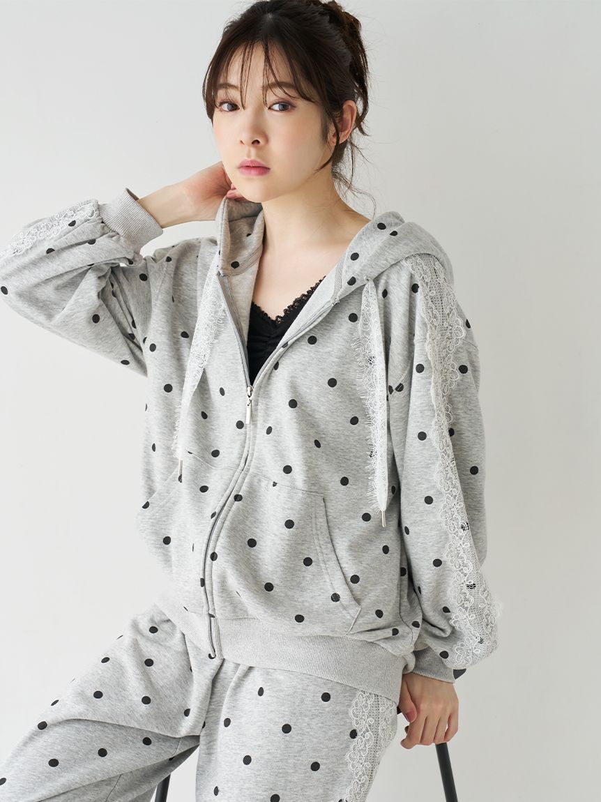 SNIDEL HOME「レーススウェットロングパンツ」|ルームウェア|