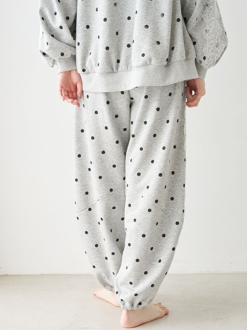 SNIDEL HOME「レーススウェットロングパンツ」|ルームウェア|
