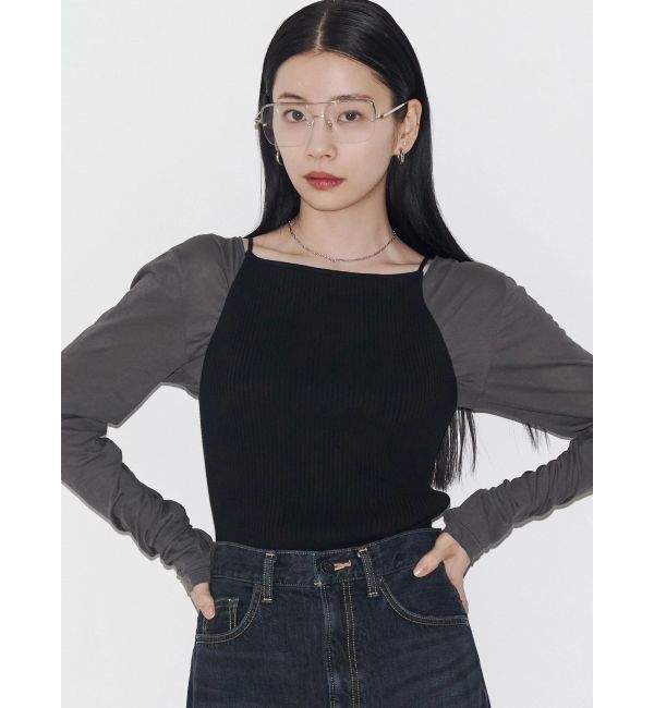 EMODA「【VEQUM】RIB HALTER NECK TOPS」|キャミソール|