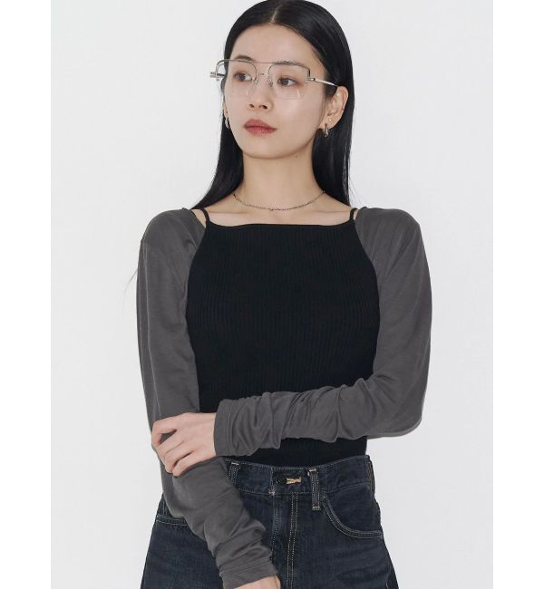 EMODA「【VEQUM】RIB HALTER NECK TOPS」|キャミソール|