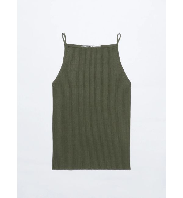 EMODA「【VEQUM】RIB HALTER NECK TOPS」|キャミソール|カーキ