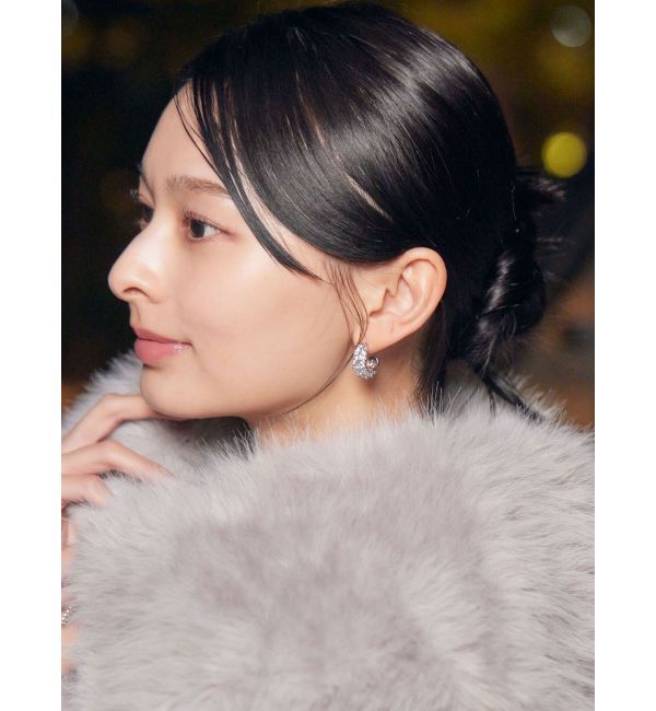LAGUNAMOON「ビジューフープピアス」|ピアス|