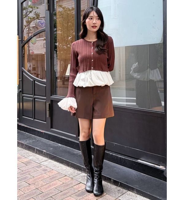 LAGUNAMOON「【POLO BCSコラボ】バルーンケーブルニットカーディガン」|カーディガン|