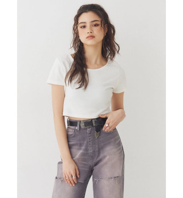 EVRIS「BASICシンプルショートTシャツ」|Tシャツ・カットソー|