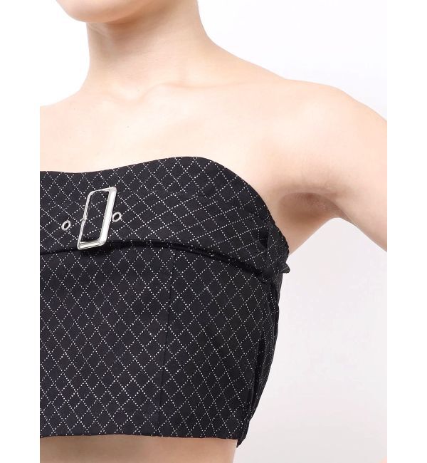 GYDA「Glitter print beltブラウス」|シャツ・ブラウス|