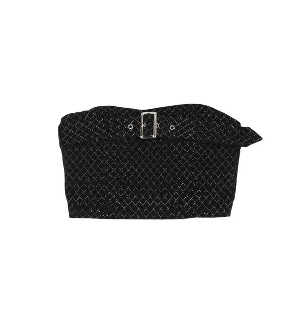 GYDA「Glitter print beltブラウス」|シャツ・ブラウス|
