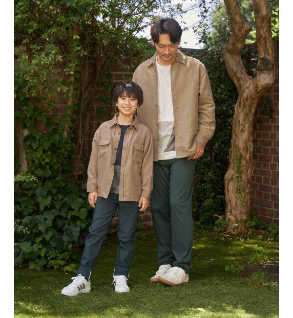 ikka kids「【親子コーデ】フェイクスエード／デニムシャウター（110~160cm）」|シャツ・ブラウス|