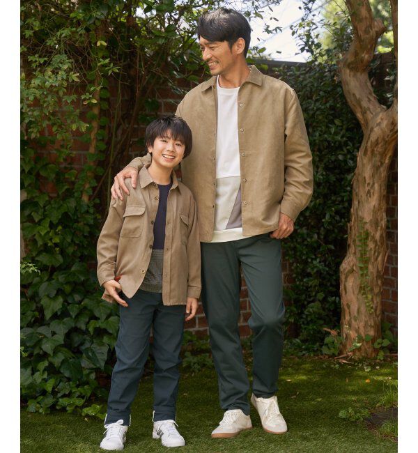 ikka kids「【親子コーデ】フェイクスエード／デニムシャウター（110~160cm）」|シャツ・ブラウス|