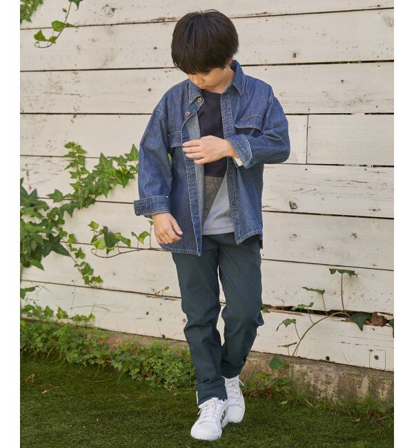 ikka kids「【親子コーデ】フェイクスエード／デニムシャウター（110~160cm）」|シャツ・ブラウス|