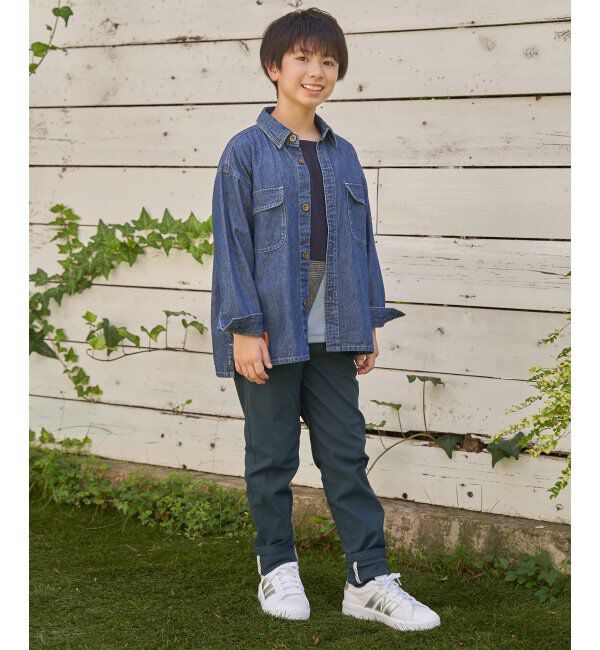 ikka kids「【親子コーデ】フェイクスエード／デニムシャウター（110~160cm）」|シャツ・ブラウス|