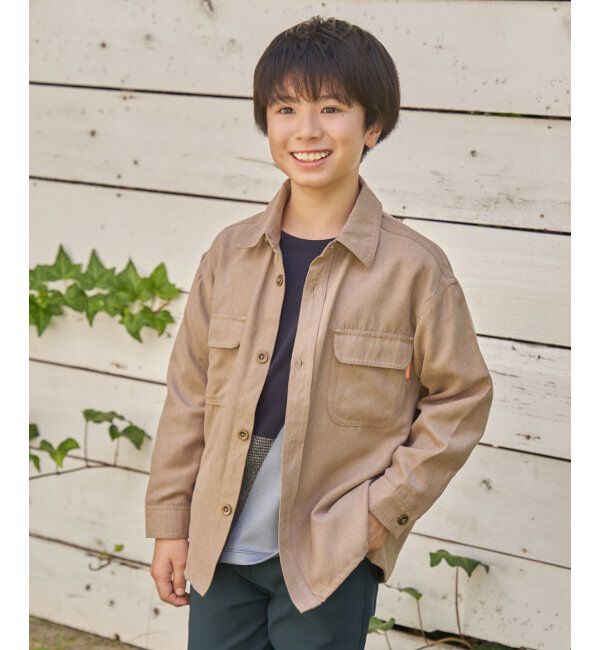 ikka kids「【親子コーデ】フェイクスエード／デニムシャウター（110~160cm）」|シャツ・ブラウス|