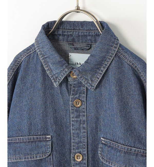 ikka kids「【親子コーデ】フェイクスエード／デニムシャウター（110~160cm）」|シャツ・ブラウス|