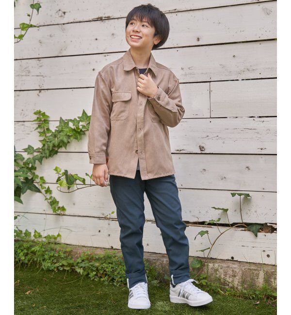 ikka kids「【親子コーデ】フェイクスエード／デニムシャウター（110~160cm）」|シャツ・ブラウス|
