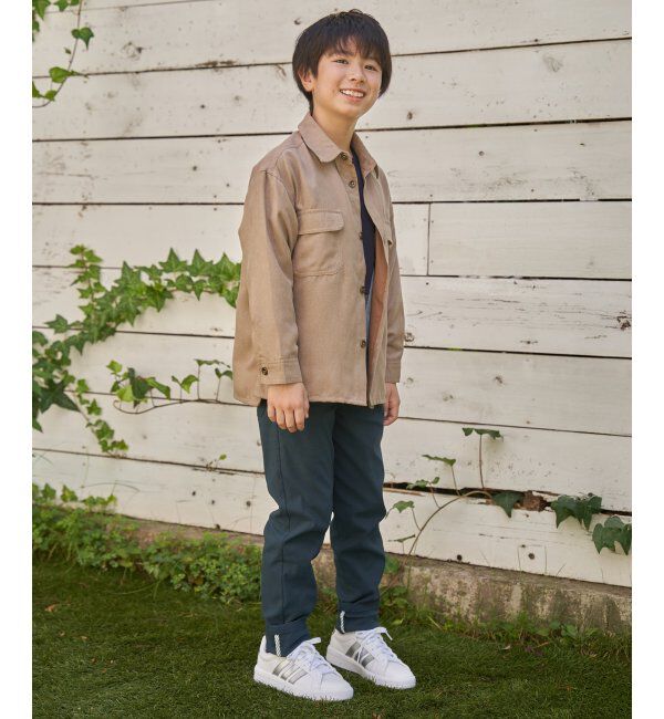 ikka kids「【親子コーデ】フェイクスエード／デニムシャウター（110~160cm）」|シャツ・ブラウス|