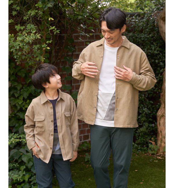 ikka kids「【親子コーデ】フェイクスエード／デニムシャウター（110~160cm）」|シャツ・ブラウス|