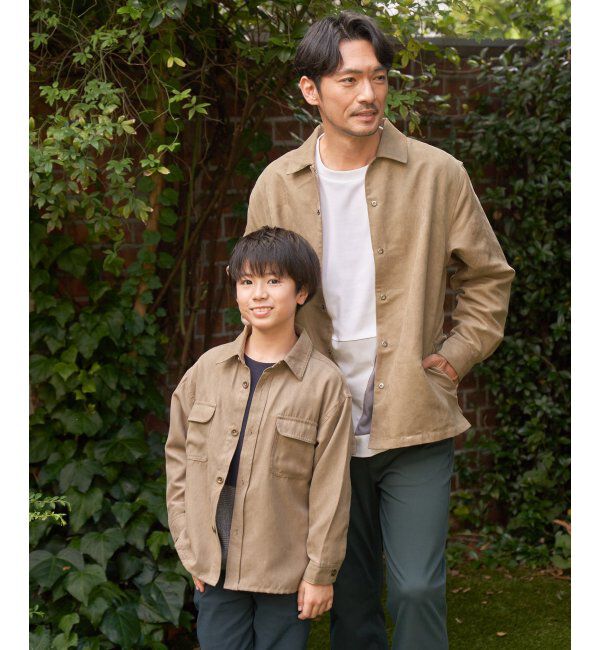 ikka kids「【親子コーデ】フェイクスエード／デニムシャウター（110~160cm）」|シャツ・ブラウス|