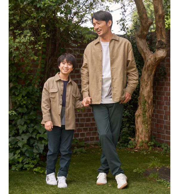 ikka kids「【親子コーデ】フェイクスエード／デニムシャウター（110~160cm）」|シャツ・ブラウス|