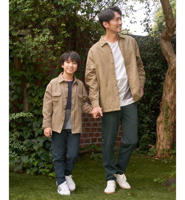 ikka kids「【親子コーデ】フェイクスエード／デニムシャウター（110~160cm）」|シャツ・ブラウス|