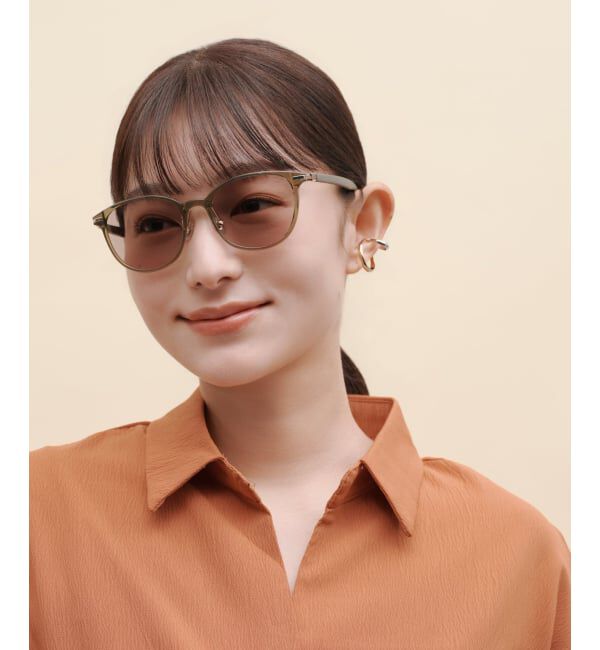  「WEB限定 SUNCUTGlasses/UV100％CUT ボストン型 パーソナルカラーサングラス | イエベ ブルべ」|サングラス|オリーブ1