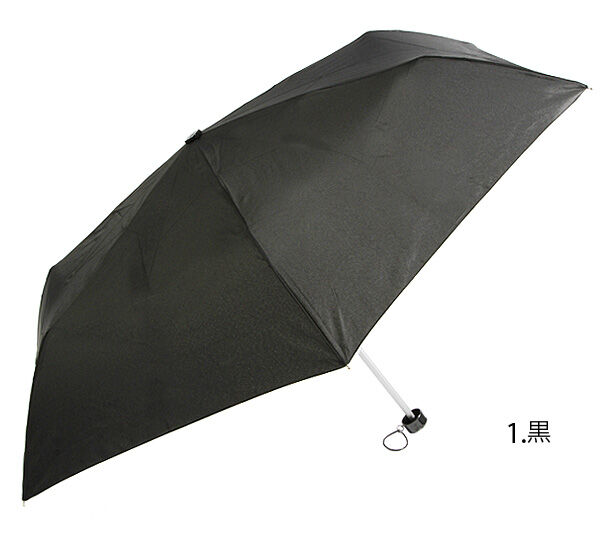 BACKYARD FAMILY「アテイン ATTAIN 折りたたみ傘 55cm軽量楽々ミニポンジー無地」|傘|ブラック1