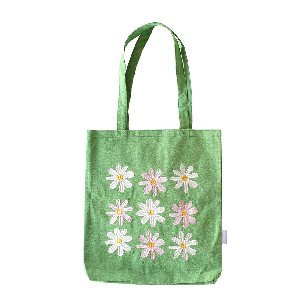 BACKYARD FAMILY「トートバッグ キャンバス 通販 ito& 刺繍 トート 大 トートバック 縦型 大容量 肩掛け」|トートバッグ|グリーン1