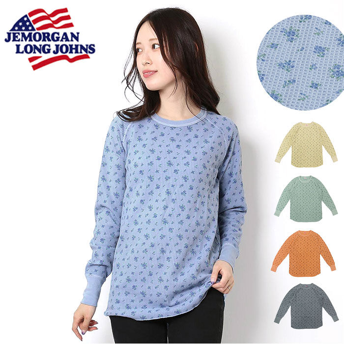 BACKYARD FAMILY「ロングtシャツ レディース 長袖 通販 JEMORGAN ジェーイーモーガン 長袖Tシャツ 花柄」|Tシャツ・カットソー|