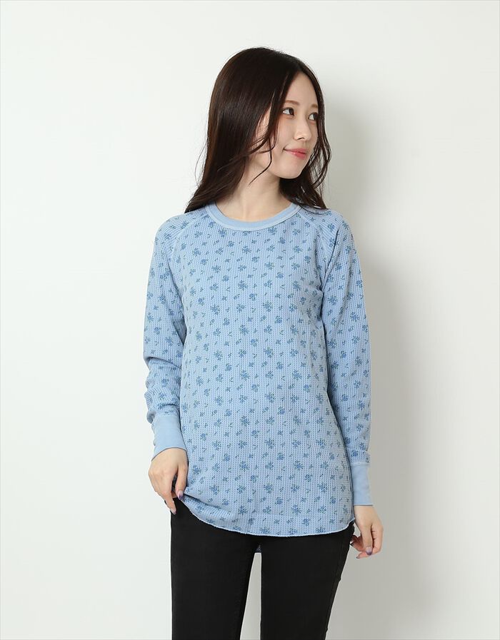 BACKYARD FAMILY「ロングtシャツ レディース 長袖 通販 JEMORGAN ジェーイーモーガン 長袖Tシャツ 花柄」|Tシャツ・カットソー|