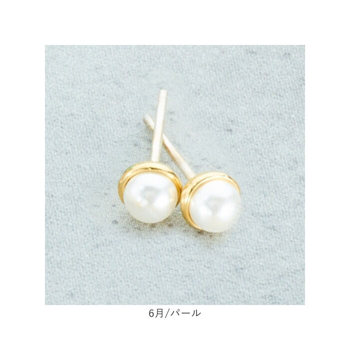 BACKYARD FAMILY「誕生石 ピアス 通販 サン宝石 イヤリング 耳飾り サンホ 誕生石ピアス 天然石 一粒」|ピアス|