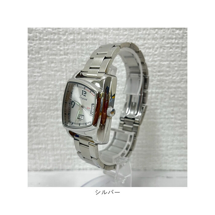 BACKYARD FAMILY「腕時計 メンズウォッチ 通販 メタルバンド時計 曜日 日付け 34mm x 37.5mm」|腕時計|