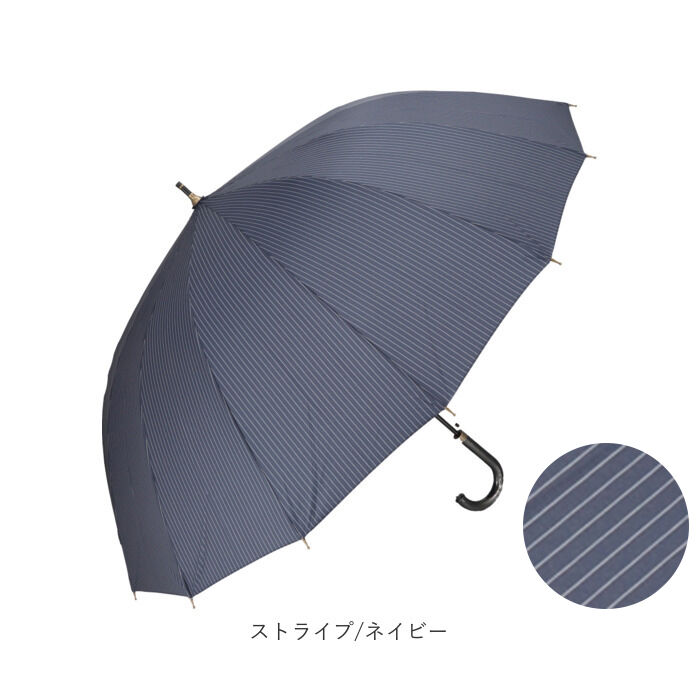 BACKYARD FAMILY「長傘 メンズ 耐風傘 16本骨 通販 雨傘 ジャンプ ジャンプ式 ワンタッチ ワンタッチ傘 紳士傘」|傘|