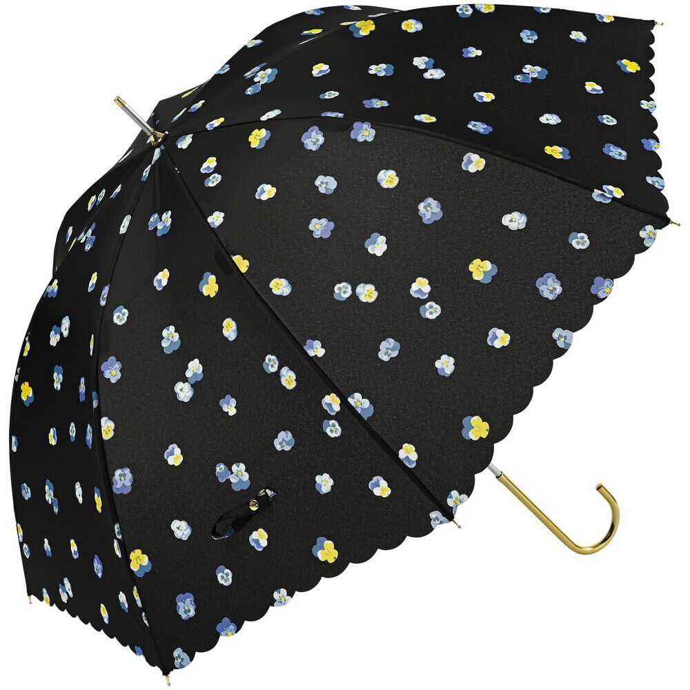 BACKYARD FAMILY「ニフティカラーズ 長傘 通販 nifty colors 傘 レディース 手開き 58cm 雨傘」|傘|ブラック2