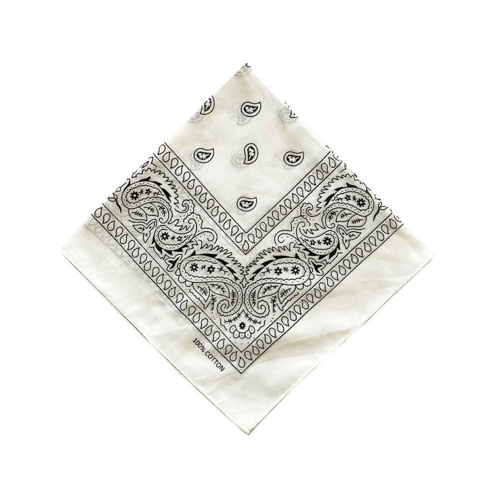 BACKYARD FAMILY「バンダナ 通販 スカーフ 柄 BANDANNA マスク ハンカチ ターバン 帽子 おしゃれ 定番」|マフラー|ホワイト1