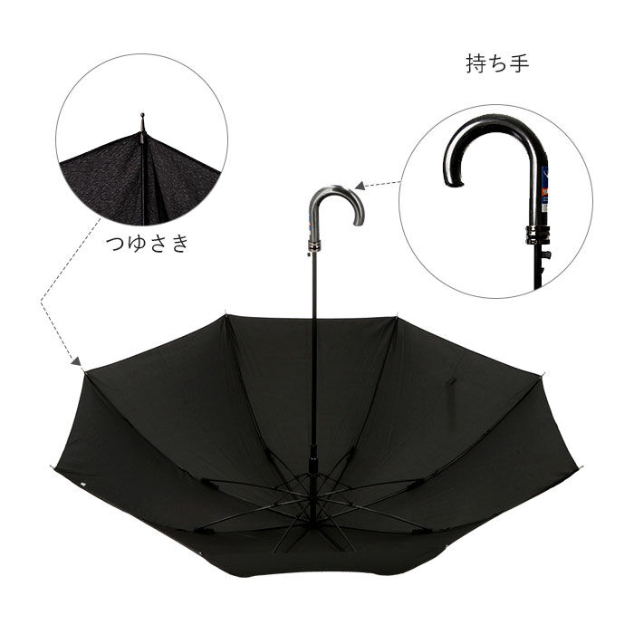 BACKYARD FAMILY「長傘 メンズ ジャンプ 通販 70cm 無地 強風に強い 強風対応 ワンタッチ傘 ジャンプ傘」|傘|