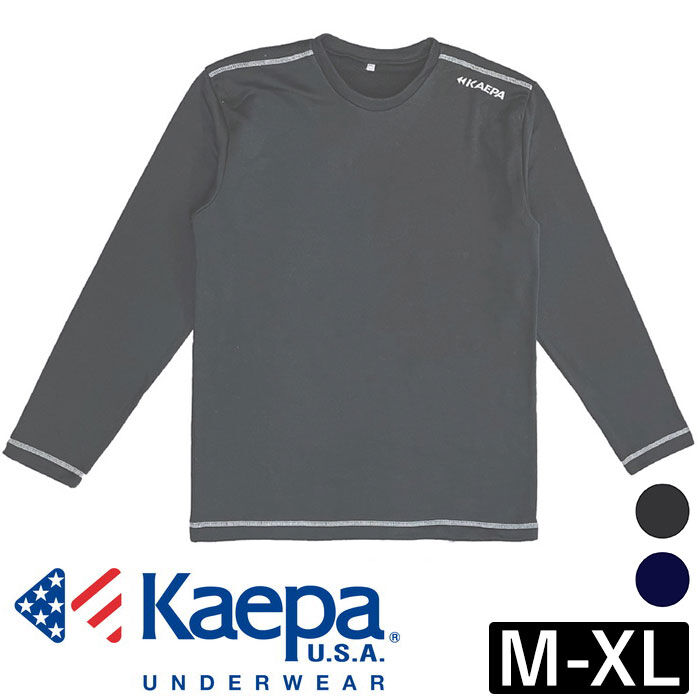 BACKYARD FAMILY「長袖 tシャツ メンズ 通販 Kaepa 長袖丸首シャツ Tシャツ カットソー フリース トップス」|インナー|
