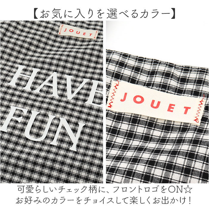 BACKYARD FAMILY「トートバッグ レディース 大きめ 通販 JOUET ジョエット チェック地トート ロゴ入り バッグ」|トートバッグ|
