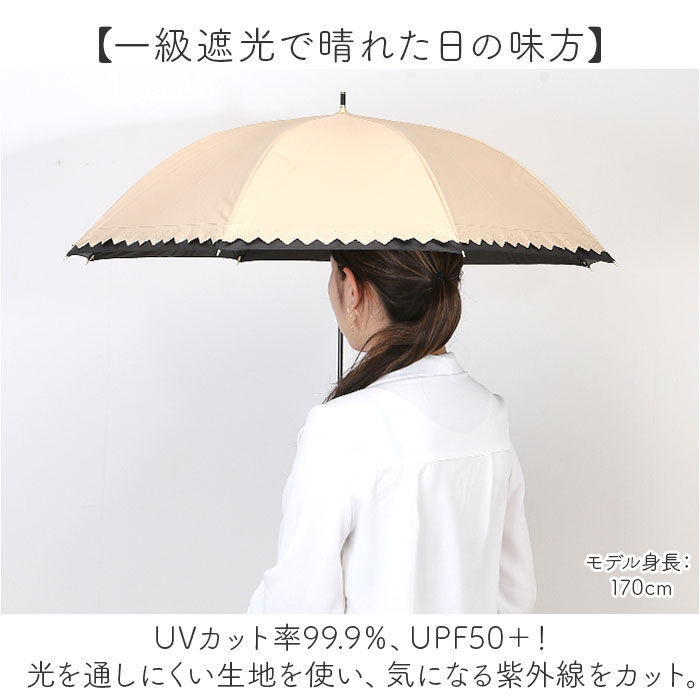 BACKYARD FAMILY「晴雨兼用傘 長傘 遮熱 レディース 通販 傘 晴雨兼用 一級遮光 日傘 雨傘 かさ カサ 50cm」|傘|