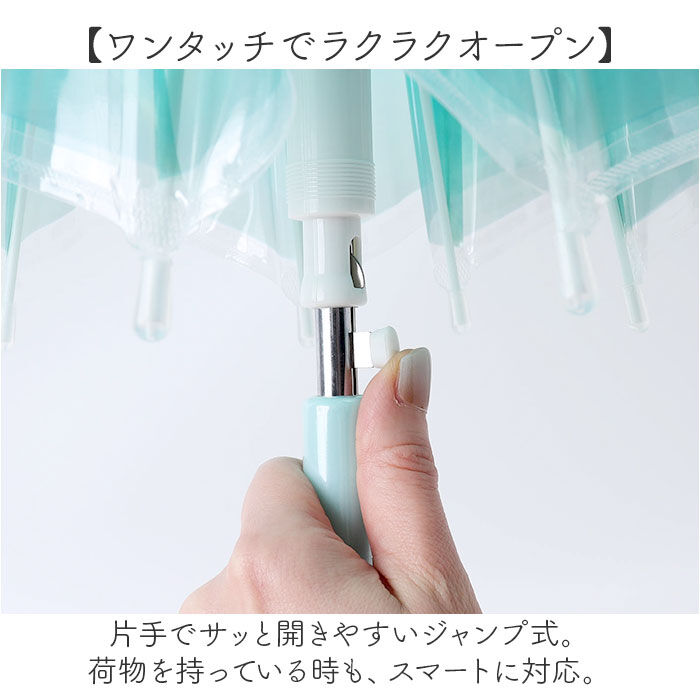 BACKYARD FAMILY「長傘 レディース 通販 傘 カサ かさ 親骨60CM 60CM ジャンプ式 8本骨 ビニール傘」|傘|