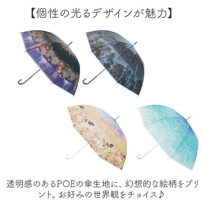 BACKYARD FAMILY「長傘 レディース 通販 傘 カサ かさ 親骨60CM 60CM ジャンプ式 8本骨 ビニール傘」|傘|