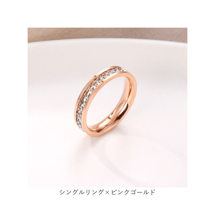 BACKYARD FAMILY「指輪 レディース 通販 リング ジュエリー ステンレス エタニティリング キュービックジルコニア」|その他|