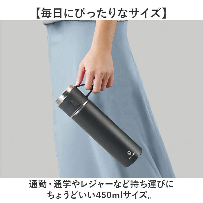 BACKYARD FAMILY「ココカフェ ボトル 450ml コップ付き 通販 保冷 保温 ステンレス 真空二重」|食器・キッチングッズ|