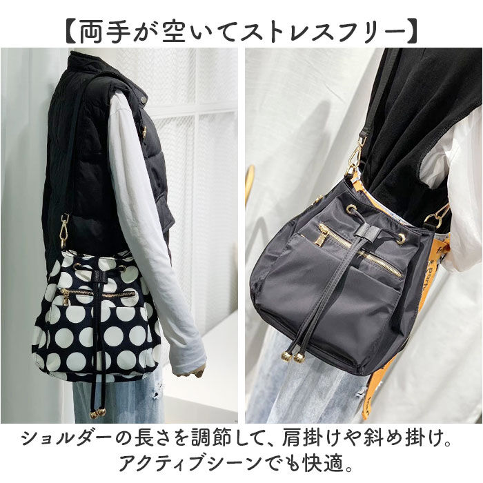 BACKYARD FAMILY「ショルダーバッグ 巾着 大容量 レディース 通販 巾着バッグ 巾着バック 巾着ショルダー」|ショルダー・メッセンジャー|