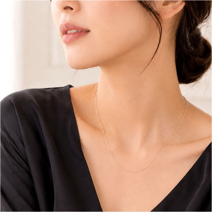 BACKYARD FAMILY「金 ネックレス 18金 通販 日本製 ネックレスチェーン チェーンネックレス 18K 長さ50cm」|その他|