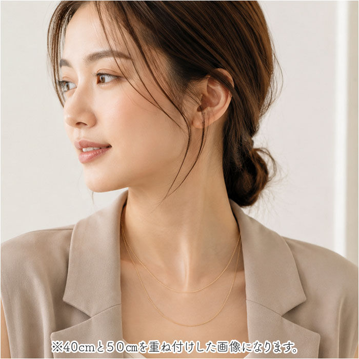 BACKYARD FAMILY「金 ネックレス 18金 通販 日本製 ネックレスチェーン チェーンネックレス 18K 長さ50cm」|その他|
